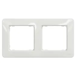 Декоративна рамка Schneider Electric за ключове и контакти два модула   бяла, 156х85 мм Sedna