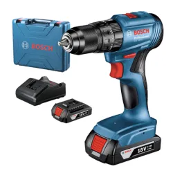 Акумулаторен винтоверт Bosch с безчетков двигател  с 2 батерии и зарядно, 18 V, 2 Ah, 50 Nm, 1.5-13 мм, GSB 185-LI Акумулаторен винтоверт Bosch с безчетков двигател  с 2 батерии и зарядно, 18 V, 2 Ah, 50 Nm, 1.5-13 мм, GSB 185-LI