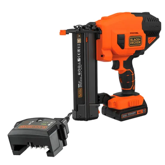 Такер Black & Decker акумулаторен за гвоздеи  с 1 батерия и зарядно, 18 V, 2 Ah, 16-50 мм, BCNG01D1