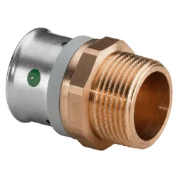 Съединител Viega прес за Pex-Al-Pex тръби прав, мъжки ф 16 мм x 1/2, 6.5 bar, Pexfit pro 4711