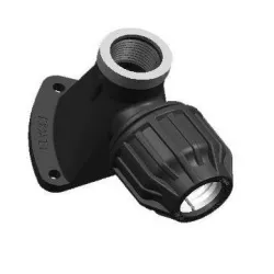 Коляно Elysee PP бърза връзка за PE тръби стенен монтаж ф 25 мм x 3/4, 16 bar, 90 °, 332D