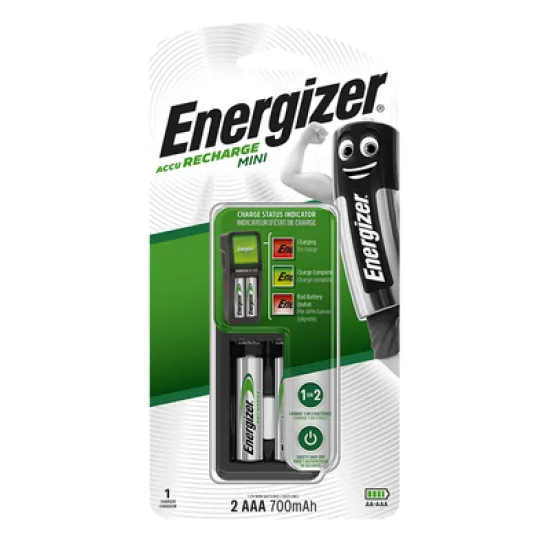 Зарядно устройство Energizer за акумулаторни батерии 2 бр. AAA 0.7 Ah, Mini