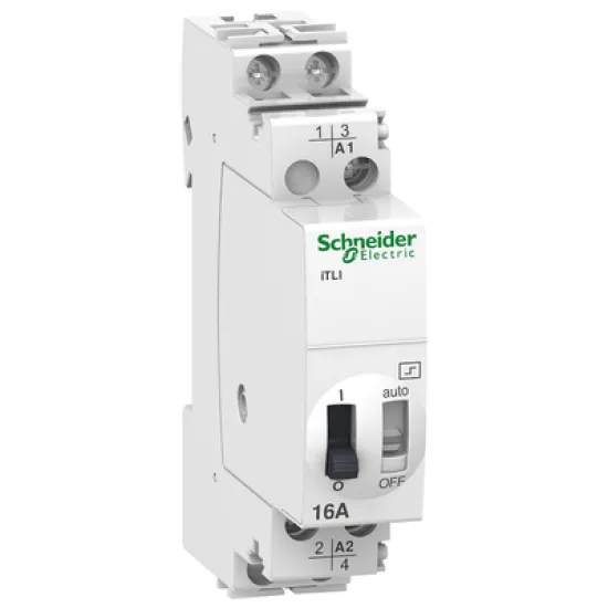 Реле Schneider Electric импулсно двуполюсно 16 A, 1 NO 1 NC, 2P, AC/DC, 24 V, Acti 9 iTL