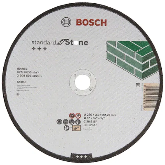 Диск Bosch карбофлексен за рязане на камък и неметали 230х22.23х3 мм, Standard for Stone