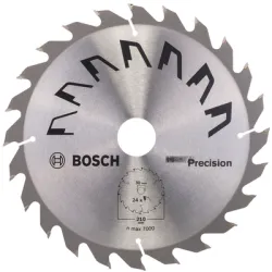 Диск Bosch метален HM за рязане на дърво 210x30x2.5 мм, 24 z, Precision Диск Bosch метален HM за рязане на дърво 210x30x2.5 мм, 24 z, Precision