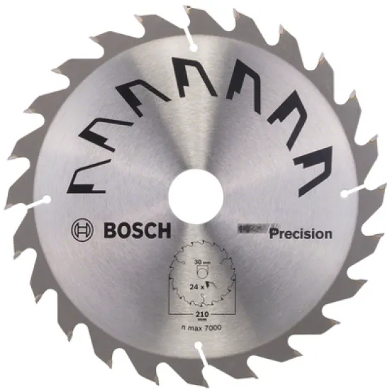 Диск Bosch метален HM за рязане на дърво 210x30x2.5 мм, 24 z, Precision