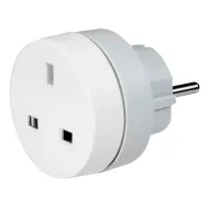 Адаптор Legrand преход щепсел-контакт туристически 13 A, 20 IP, бял