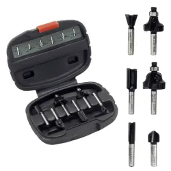 Фрезер Bosch за дърво профилен комплект ф 8 мм, 6 бр. Фрезер Bosch за дърво профилен комплект ф 8 мм, 6 бр.