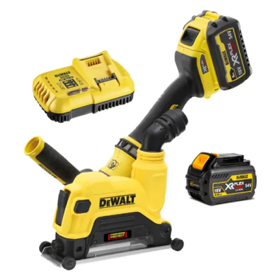 Фреза DeWALT за канали акумулаторна 54 V, 2 Ah, 9000 об./мин, 125 мм, DCG4610T2