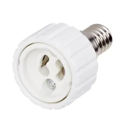 Преход Vivalux за фасунга  230 V, E14 към GU10, max 1x35 W, ф 34 мм, 52 мм, бял