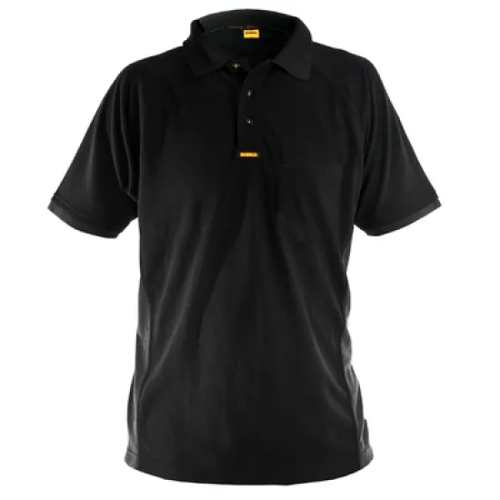 Тениска DeWALT работна с къс ръкав с яка размер M, сиво-черна, PWS Polo Shirt