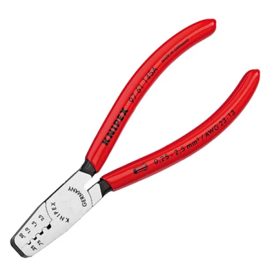 Клещи Knipex кербовъчни за кабелни накрайници 145 мм, 97 61 145 A Клещи Knipex кербовъчни за кабелни накрайници 145 мм, 97 61 145 A