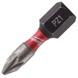 Накрайник бит Milwaukee PZ Pozidriv кръстат  PZ 1, 1/4, 25 мм, Shockwave Impact Duty Накрайник бит Milwaukee PZ Pozidriv кръстат  PZ 1, 1/4, 25 мм, Shockwave Impact Duty