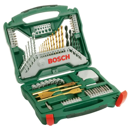 Накрайник бит Bosch комплект със свредла 70 бр., 1/4, X-Line Titanium