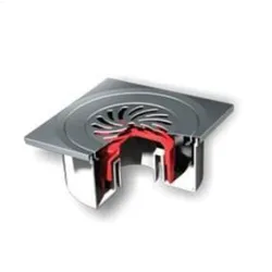 Сифон Antic Kosta подов с долно оттичане пластмасов, с воден затвор 150x150 мм, ф 50 мм, квадратна решетка, S.1