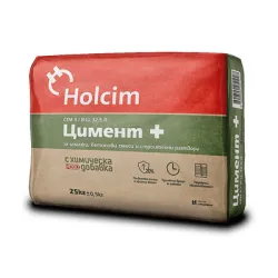 Цимент Holcim сив с химическа добавка 25 кг, сив, B-LL 32.5 +