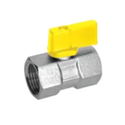 Кран Fornara сферичен за газ мини 1/2, 5 bar, резба Ж <> резба Ж