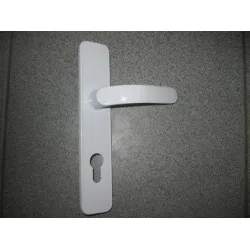 Дръжка Metal реверсивна за секретна брава с цял шилд 232х40 мм, 90 мм, бяла, Standart