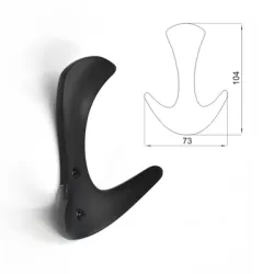 Закачалка Umut Kulp за дрехи  73х104 мм, черна мат, 400 Закачалка Umut Kulp за дрехи  73х104 мм, черна мат, 400