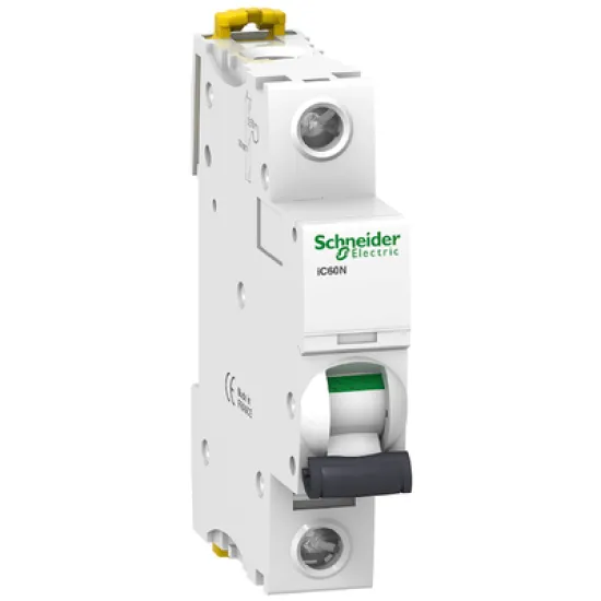 Прекъсвач Schneider Electric автоматичен еднополюсен за DIN шина 40 A, 230 V, 6 kA, крива C, 1P, Acti 9 iC60