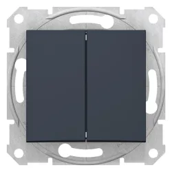 Ключ Schneider Electric електрически интериорен сериен девиаторен скрит монтаж, сх. 8, 10 A, графит, Sedna Ключ Schneider Electric електрически интериорен сериен девиаторен скрит монтаж, сх. 8, 10 A, графит, Sedna