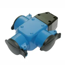 Контакт as - Schwabe тип куплунг 3 контакта 16 A, 44 IP, син/черен