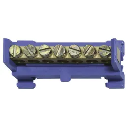 Клема Schrack Technik нулева неизолирана 63 A, 7 гнезда Клема Schrack Technik нулева неизолирана 63 A, 7 гнезда