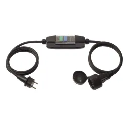 Удължител as - Schwabe кабелен с дефектнотокова защита 1 гнездо, 3 м, 3x1.5 мм2, ШКПТ / H07RN-F, черен