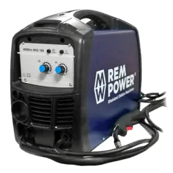 Апарат заваръчен REM Power MIG/MAG с телоподаващо у-во стомана 0.6-1 мм, 180 A, 230 V, WMEm MIG 180 Апарат заваръчен REM Power MIG/MAG с телоподаващо у-во стомана 0.6-1 мм, 180 A, 230 V, WMEm MIG 180