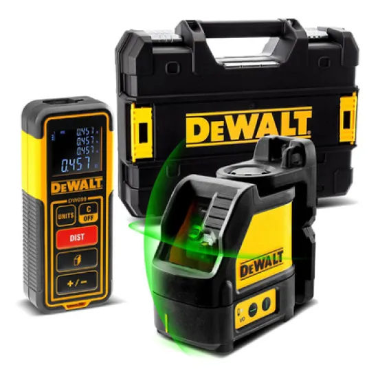 Нивелир DeWALT лазерен линеен с 2 лъча 20 м, 0.3 мм/м, DW0889CG