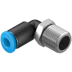 Съединител Festo пневматичен шлаух - резба Г-образен мини 1/8, шлаух 4 мм, QSML-1/8-4 Съединител Festo пневматичен шлаух - резба Г-образен мини 1/8, шлаух 4 мм, QSML-1/8-4