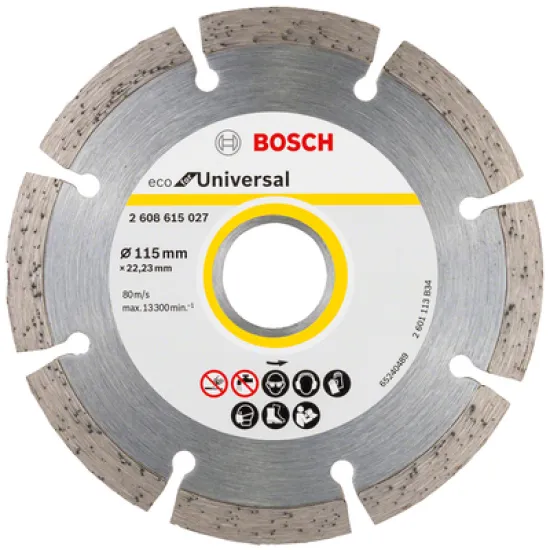 Диск Bosch диамантен за сухо рязане универсален 115x22.23 мм, 7 мм, Eco for Universal