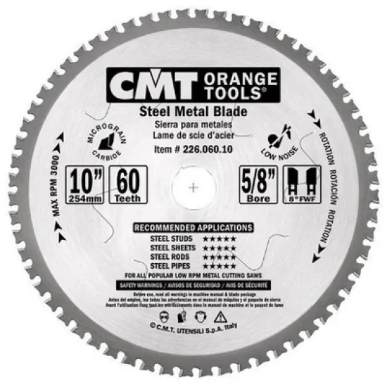 Диск CMT метален HM за рязане на стомана 160x20x1.6 мм, 30 z, 226.030.06H