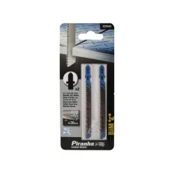 Нож Black & Decker за прободен трион - зеге за ламарина и алуминий 72/100 мм, 2 бр., T-захват, праволинейно, 8.5 TPI, Piranha