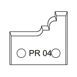 Нож Dena профилен за универсална фрезова глава 40х4 мм, PR04