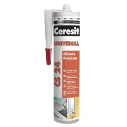 Силикон Henkel лепило уплътнително универсално 280 мл, безцветно, Ceresit CS 24 Силикон Henkel лепило уплътнително универсално 280 мл, безцветно, Ceresit CS 24