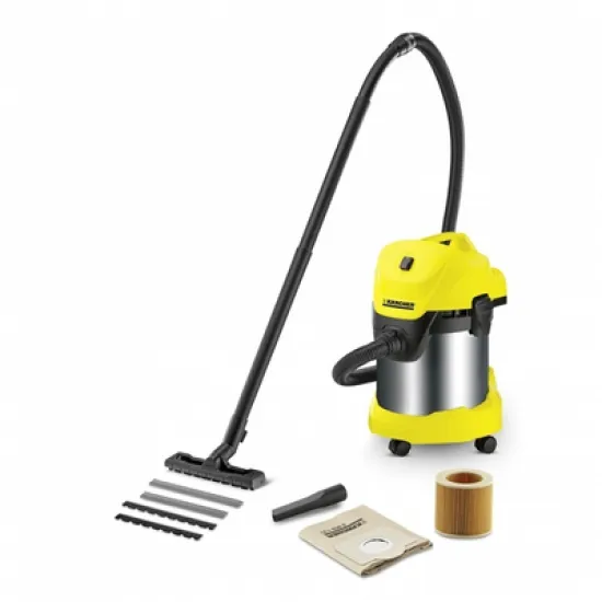 Прахосмукачка Karcher електрическа за сухо и мокро почистване 1000 W, 2100 л/мин, 35 мм, WD 3 S V-17/4/20