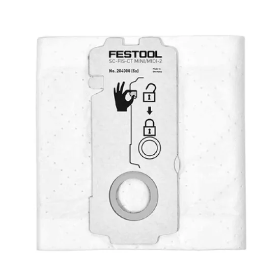 Торбичка Festool филтърна за прахосмукачка  хартиена, CTL MIDI 2, SC-FIS-CT MINI/MIDI-2/5/CT15