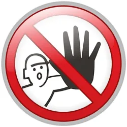 Знак Totem лепенка забранителен Забранено е за външни лица ф 150 мм Знак Totem лепенка забранителен Забранено е за външни лица ф 150 мм