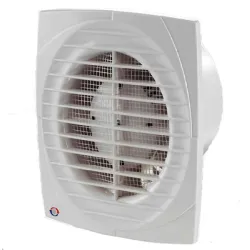 Вентилатор Vents за стенен монтаж квадратен 16 W, 180 м3/ч, 176x176x114 мм, ф 125 мм, бял, D 125