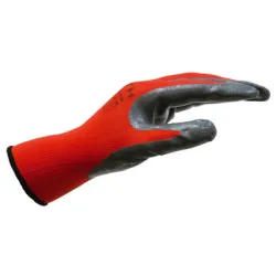 Ръкавици Wurth топени в нитрил полиестерни размер 10, червено и сиво, Uni-Top Ръкавици Wurth топени в нитрил полиестерни размер 10, червено и сиво, Uni-Top