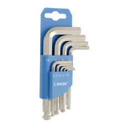 Ключ Unior Г-образен шестостен комплект милиметрови 1.5-10 мм, 9 бр., 220/3SPH Ключ Unior Г-образен шестостен комплект милиметрови 1.5-10 мм, 9 бр., 220/3SPH