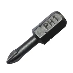 Накрайник бит Wekador PH Philips кръстат оребрен PH 1, 1/4, 25 мм Накрайник бит Wekador PH Philips кръстат оребрен PH 1, 1/4, 25 мм