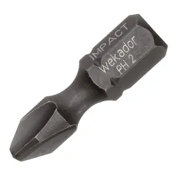 Накрайник бит Wekador PH Philips кръстат ударен, торсионен PH 2, 1/4, 25 мм Накрайник бит Wekador PH Philips кръстат ударен, торсионен PH 2, 1/4, 25 мм