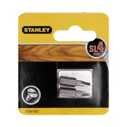 Накрайник бит Stanley SB плосък 2 бр., SB4.0, 1/4, 25 мм, STA61001 Накрайник бит Stanley SB плосък 2 бр., SB4.0, 1/4, 25 мм, STA61001
