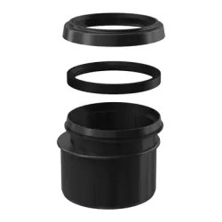 Редукция Alca Plast за структура за вграждане права PP 90x110 мм, черна, M907 Редукция Alca Plast за структура за вграждане права PP 90x110 мм, черна, M907