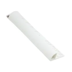 Лайстна Genesis за плочки PVC външен ъгъл 2.5 м, 6 мм, бяла полирана, ETR