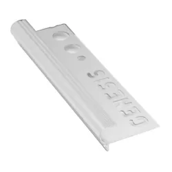 Лайстна Genesis за плочки алуминиева за стъпало 12 мм, 2.6 м, светло сребро, NAT