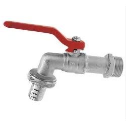 Кран Ferro сферичен метален - канела с щуцер за маркуч ф 19 мм x 3/4, маркуч <> резба М, KC