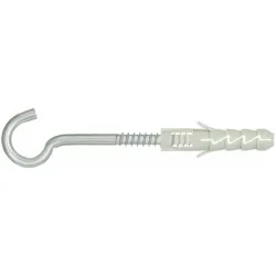 Дюбел Koelner пластмасов за бетон комплект с отворена кука ф 6х30 мм, FIX-S